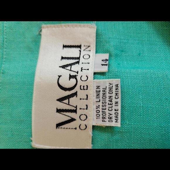 Vintage 80s NWT Magali Collection blue shades skirted suit - Picture 3 of 5